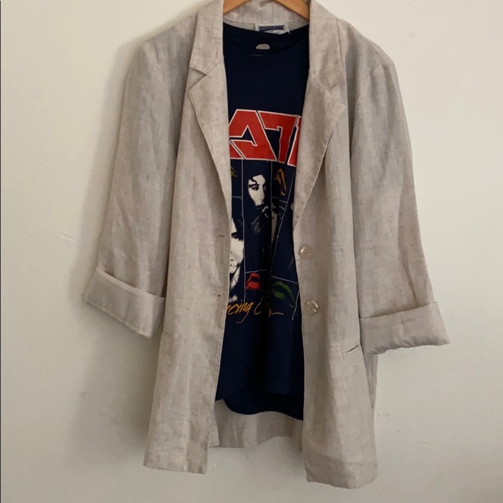 VINTAGE LINEN BLEND BLAZER